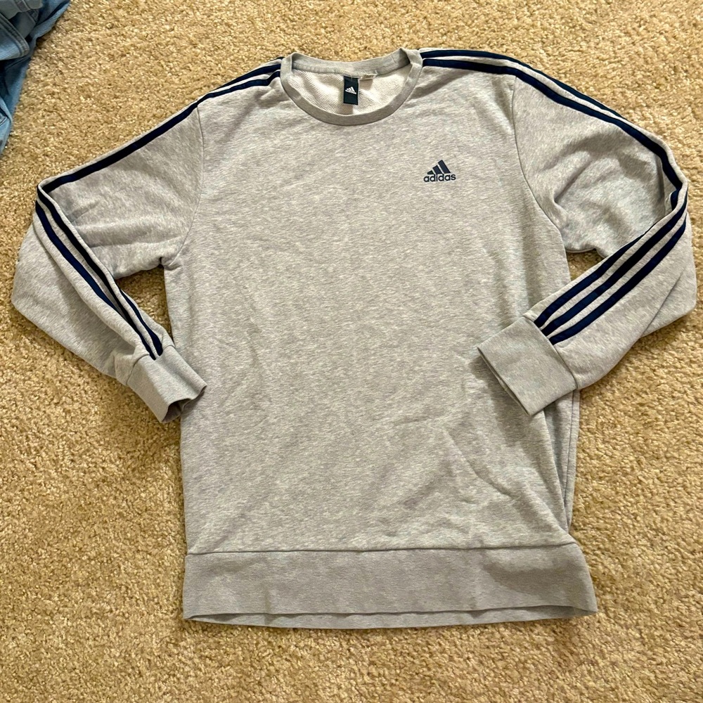 Vintage Adidas Fleece Sweater Grey M